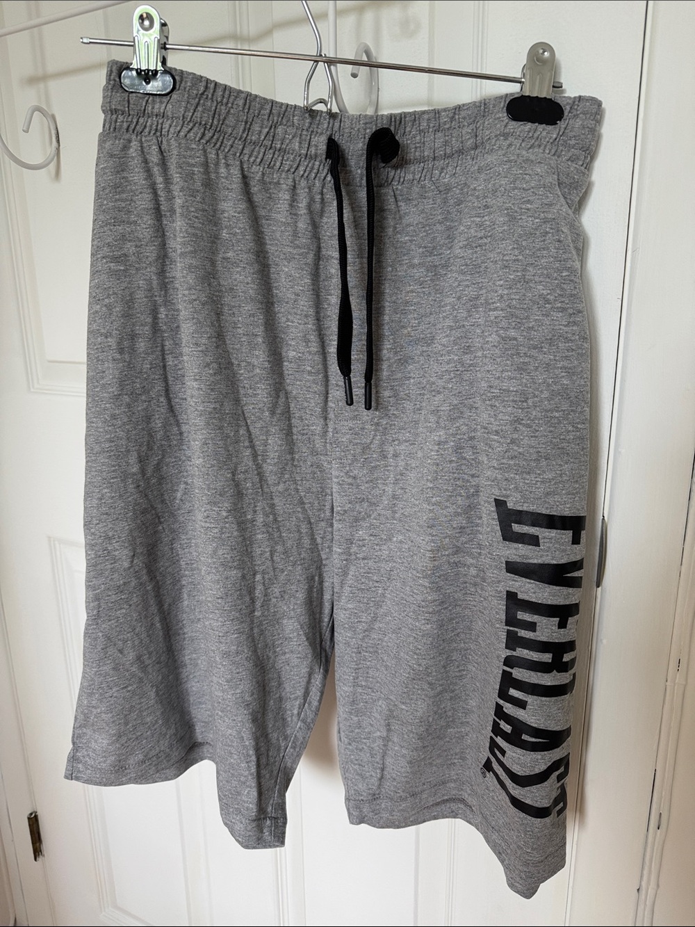 NWT | Everlast Grey Men’s Athletic Shorts with Black Drawstring and Side Logo